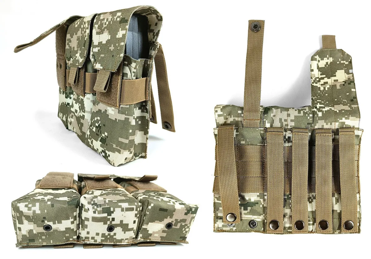 Підсумок EasyFit Cordura 1050 під 6 магазинів АК РПК трійний піксель ЗСУ MM-14