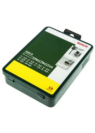 Набор сверл по металлу Bosch Professional HSS-R 19 шт для сверления стали и металлов 1-10 мм