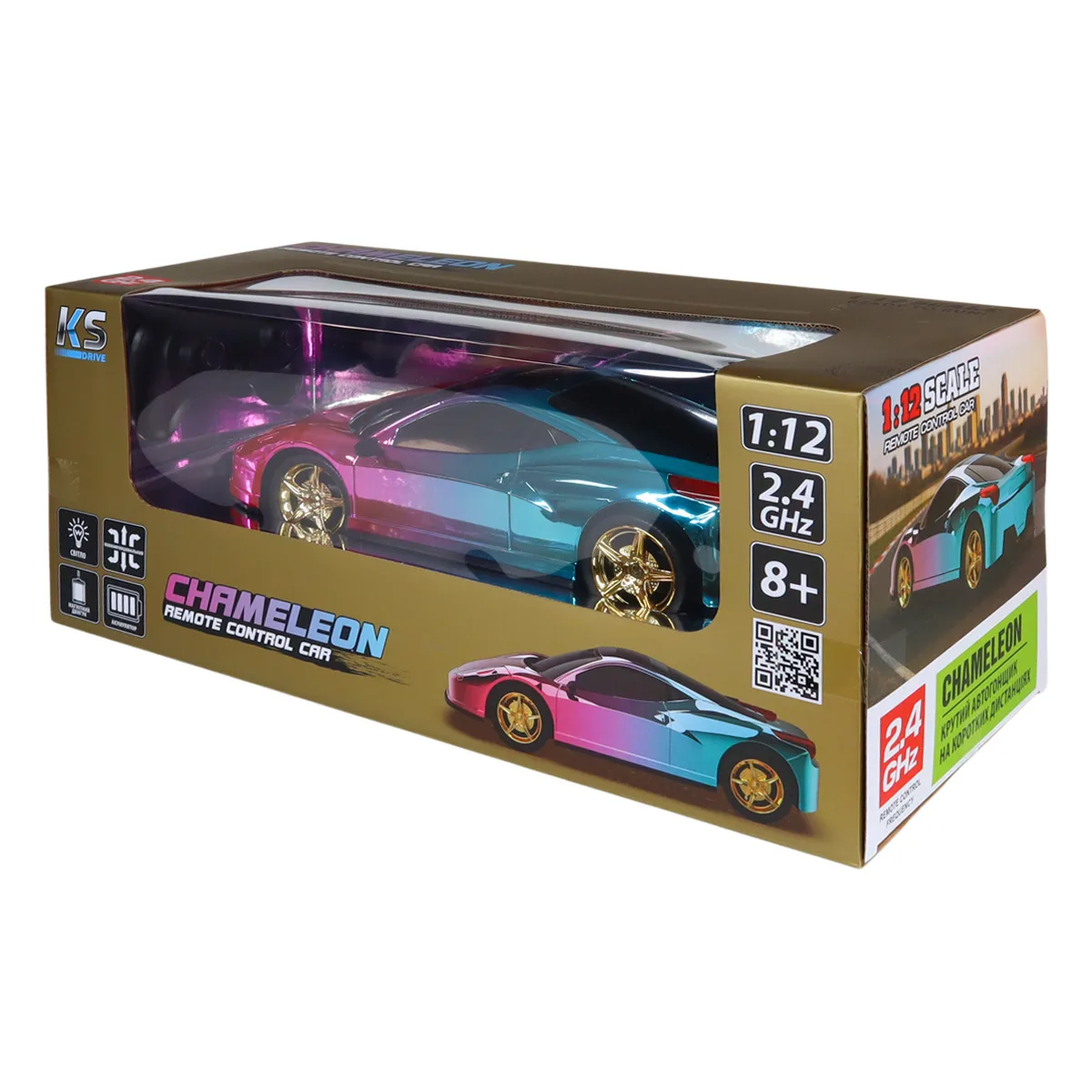 Автомобіль KS Drive р/к пластикова 1:12 хамелеон