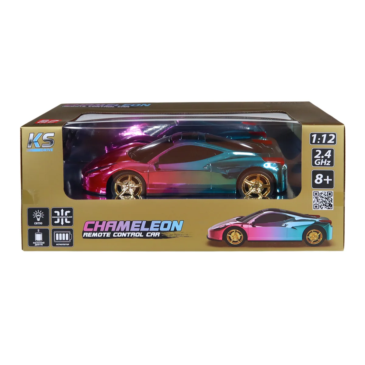 Автомобіль KS Drive р/к пластикова 1:12 хамелеон