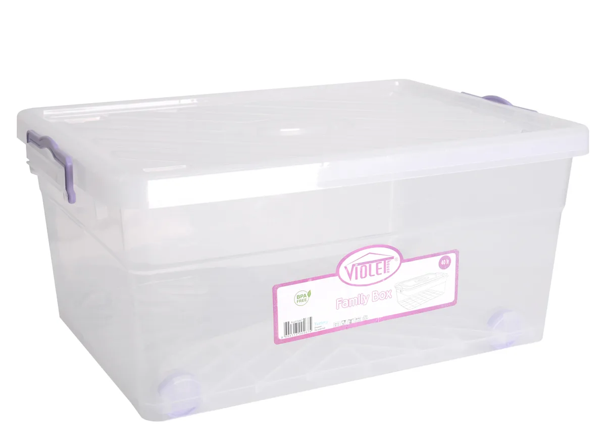 Контейнер Violet House Family Box 40 л пластик прозорий
