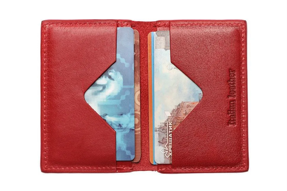 CardCase cartolina, глянец, красный Grande Pelle 303660