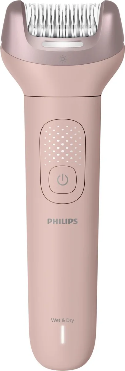 Эпилятор Philips Series 9000, дисковый, аккумуляторный, с пинцетом, для влажного и сухого использования, 4 насадки, в комплекте футляр, розовый