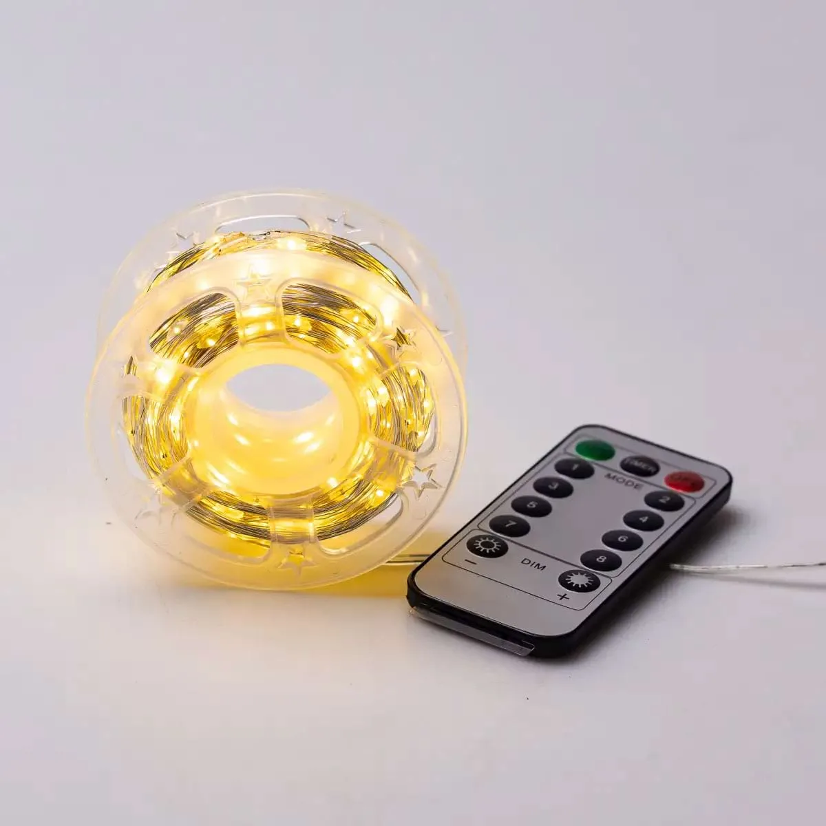 Гирлянда светодиодная 500 led 50 м желтая на пульте белая капля