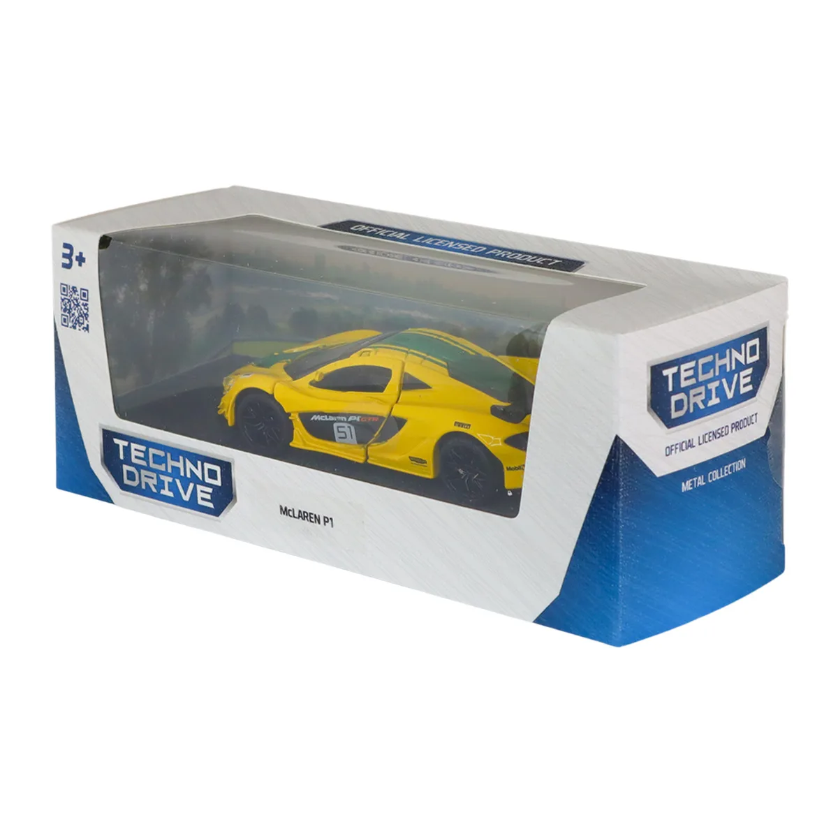 Автомодель TechnoDrive металл 1 43 желтая
