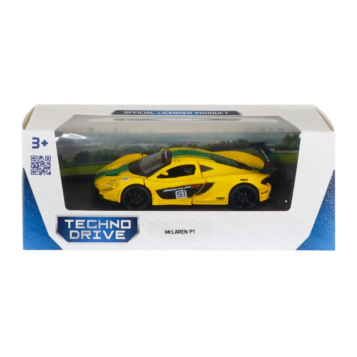 Автомодель TechnoDrive металл 1 43 желтая