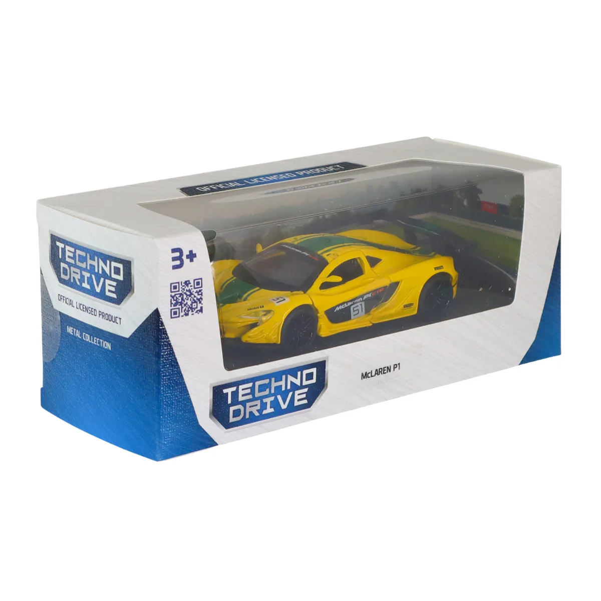 Автомодель TechnoDrive металл 1 43 желтая