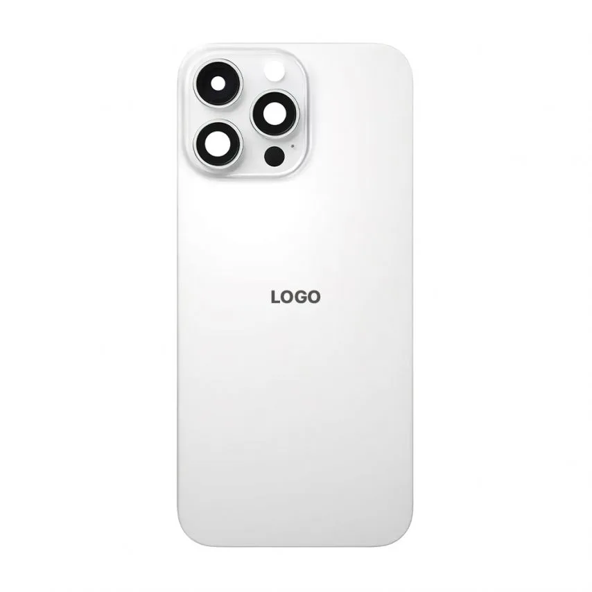 Задня кришка Apple iPhone 16 Pro Max Original Quality біла з рамкою і склом камери