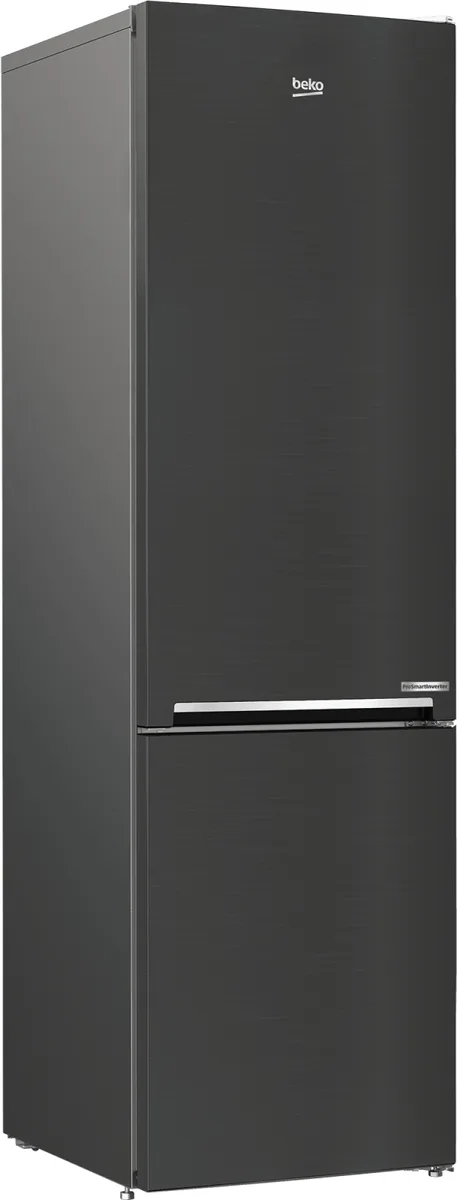 Холодильник Beko металевий 59,5х202,5х67 см чорний двокамерний 388 л