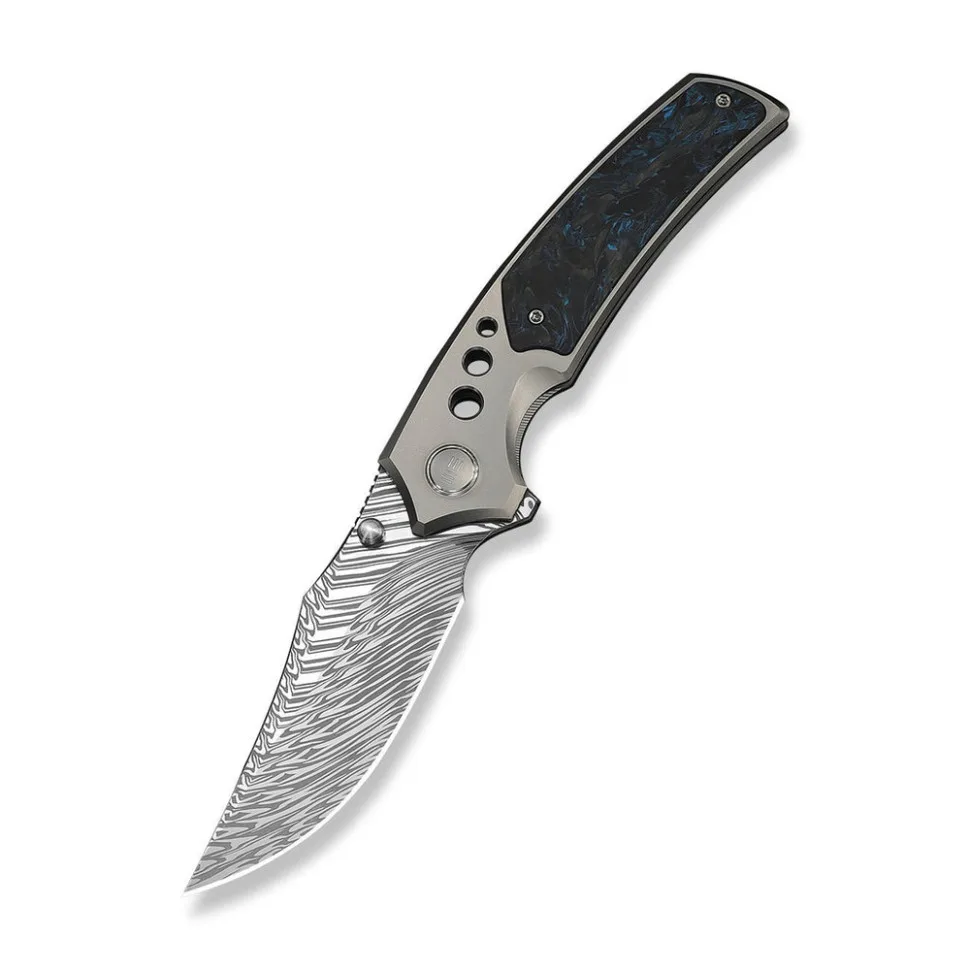 Ніж Weknife Дамаська сталь 220,3 мм Чорний Синій Сірий