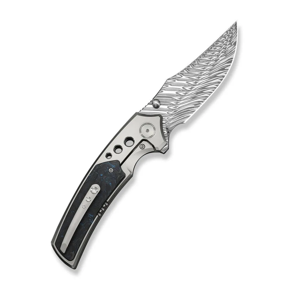 Ніж Weknife Дамаська сталь 220,3 мм Чорний Синій Сірий