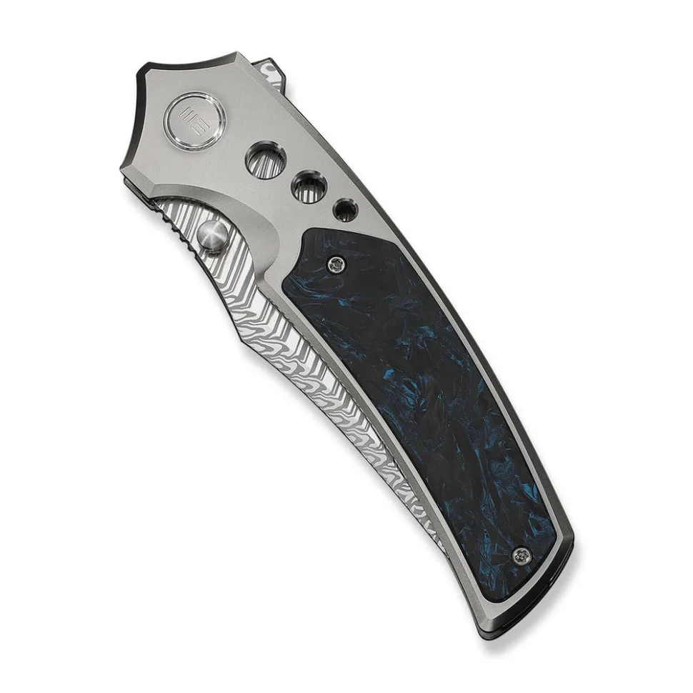 Ніж Weknife Дамаська сталь 220,3 мм Чорний Синій Сірий