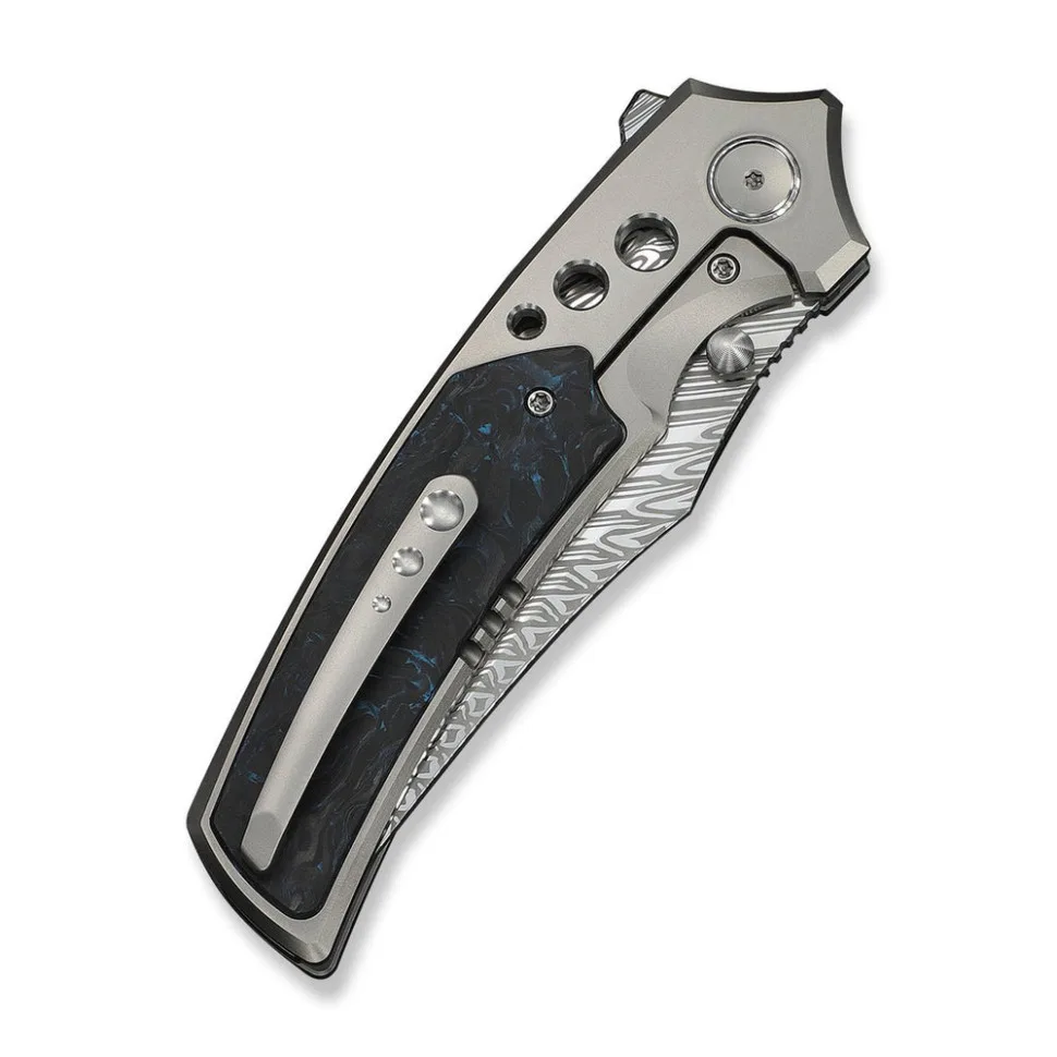 Ніж Weknife Дамаська сталь 220,3 мм Чорний Синій Сірий