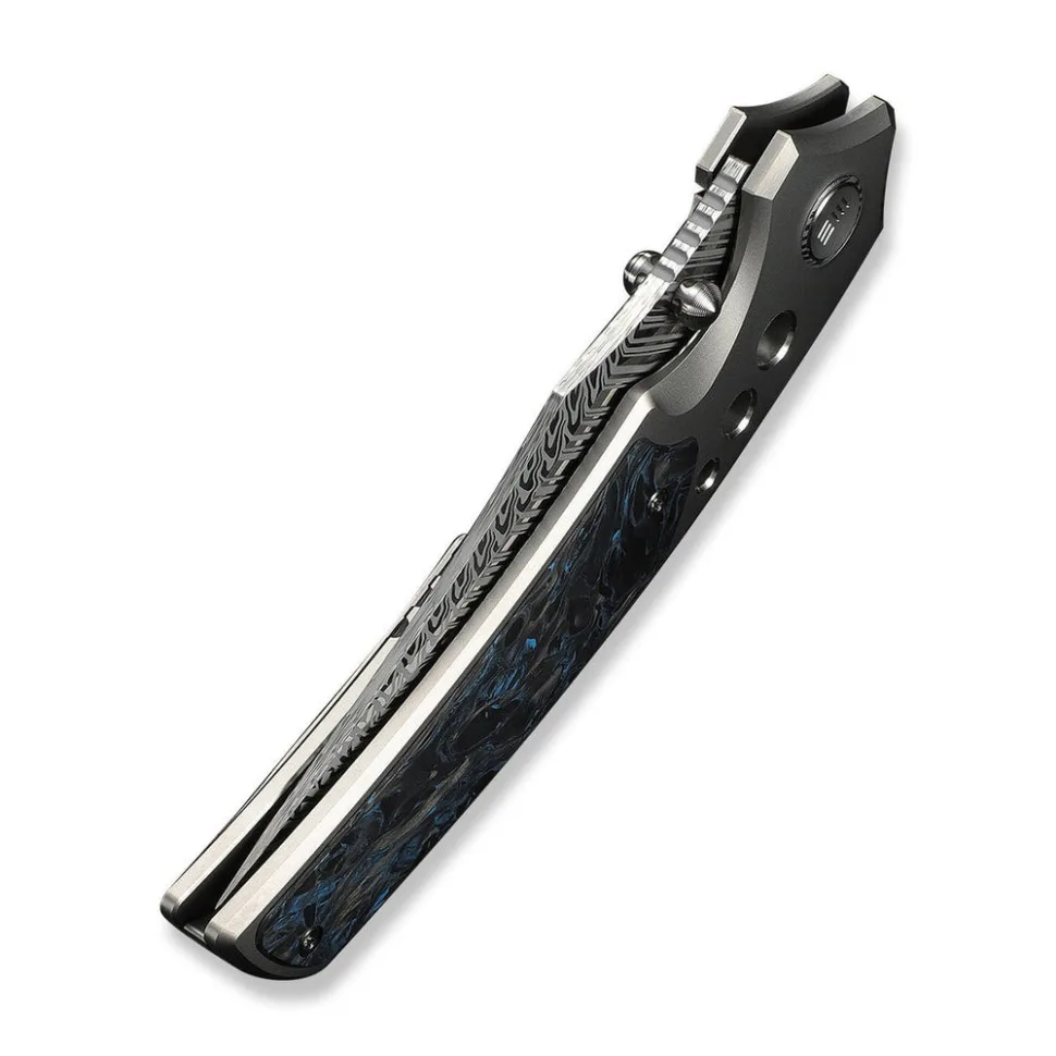 Ніж Weknife Дамаська сталь 220,3 мм Чорний Синій Сірий