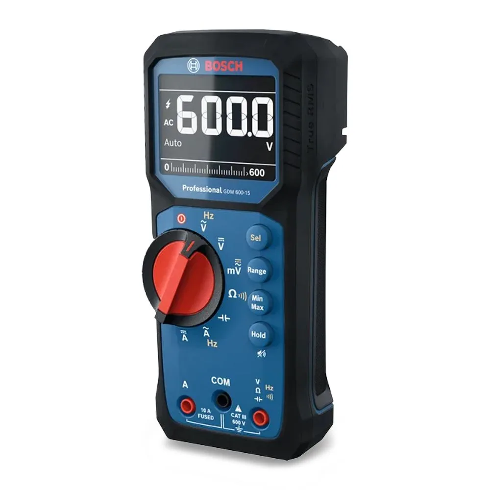 Цифровий мультиметр Bosch Professional GDM 600-15, 0-600В, LCD-дисплей, 2AAх1.5В.