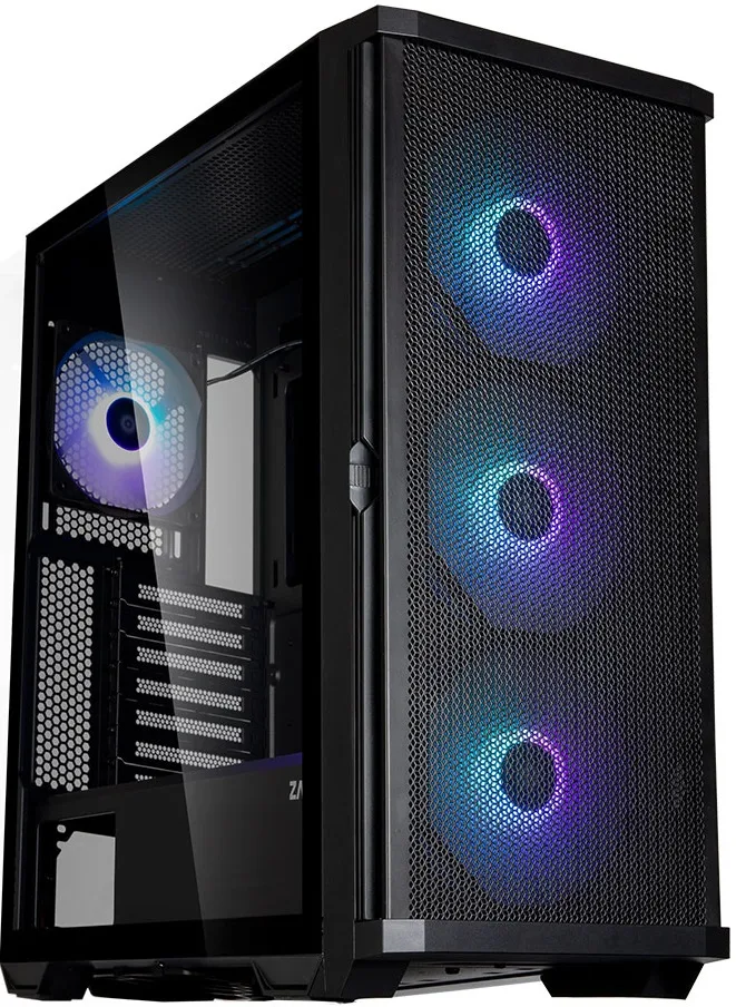 Корпус Zalman Z10 Plus без БЖ, 2xUSB3.0, 1xUSB Type-C, 3x140мм ARGB, 1x120мм ARGB, VGA 395мм, LCS ready, TG Side Panel, EATX, чорний