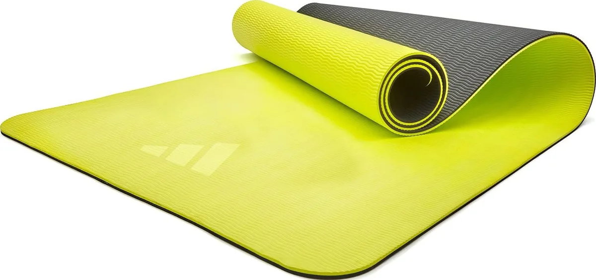 Килимок для йоги Adidas EVA 176х61 см жовтий сірий 6 мм