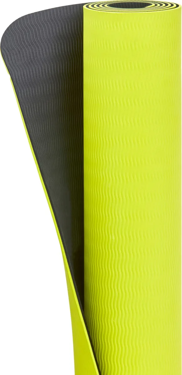 Килимок для йоги Adidas EVA 176х61 см жовтий сірий 6 мм