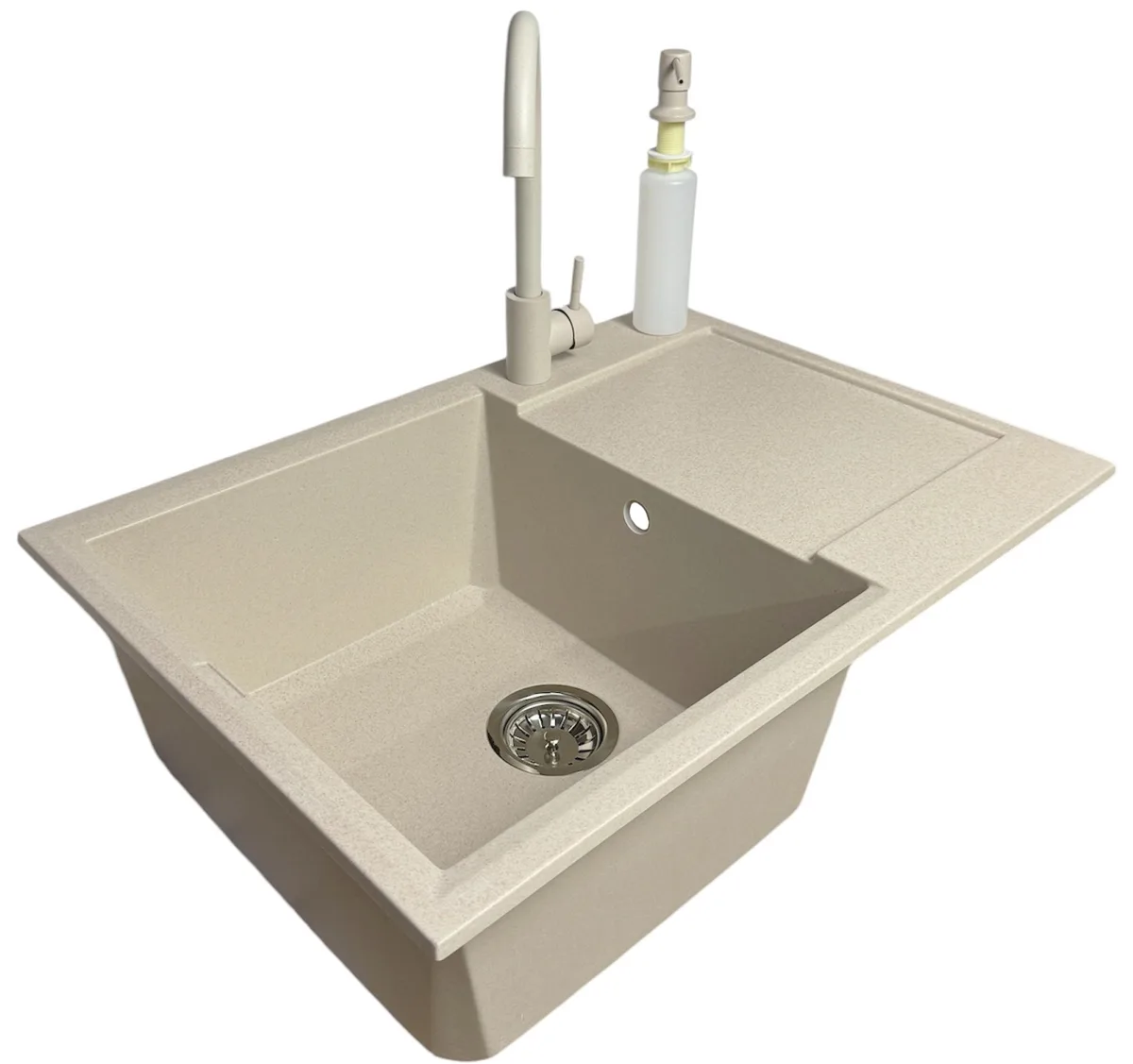 Кухонний комплект Adamant Horizon Medium, штучний камінь, прямокутний, з крилом, 700х500х230мм, врізна чаша - 1, тип A.