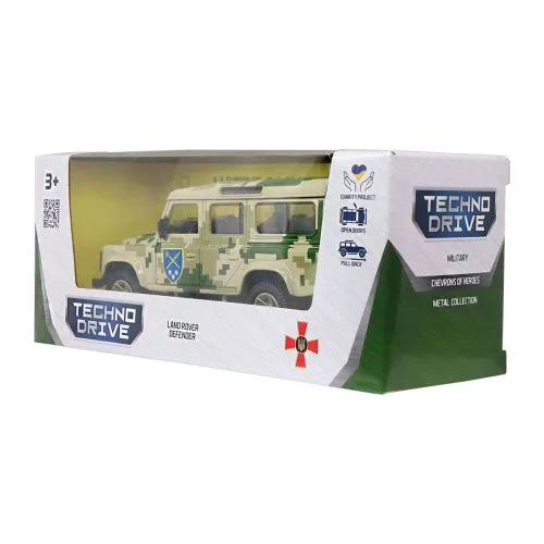 Автомодель Шевроны Героев TechnoDrive Land Rover Defender для коллекционирования и игры с функцией