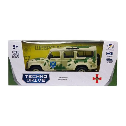 Автомодель Шевроны Героев TechnoDrive Land Rover Defender для коллекционирования и игры с функцией