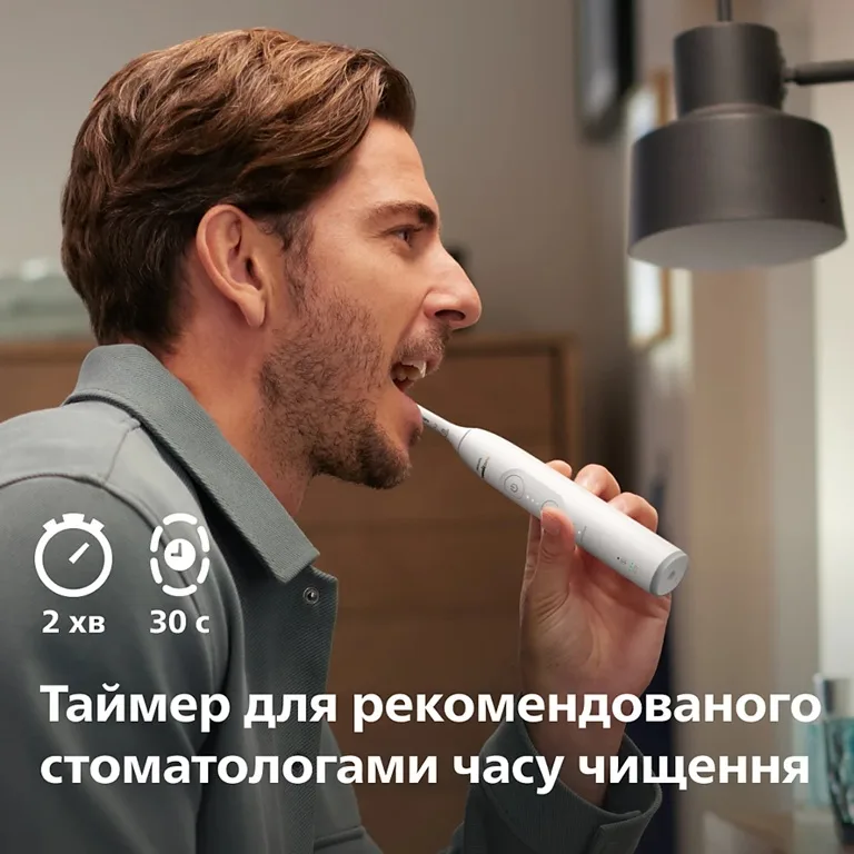 Зубна електрощітка Philips ультразвукова 62000 рухів на хвилину Білий