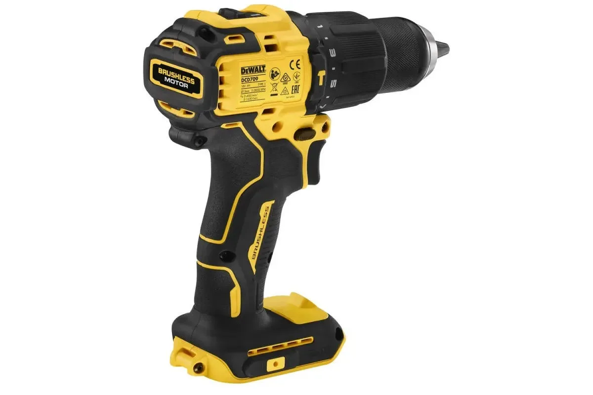Ударний шуруповерт DeWalt XR 18В Li-Ion 65Нм 450-1650об/хв з патроном 13мм, вага 1.2кг, без акумулятора та зарядного пристрою.