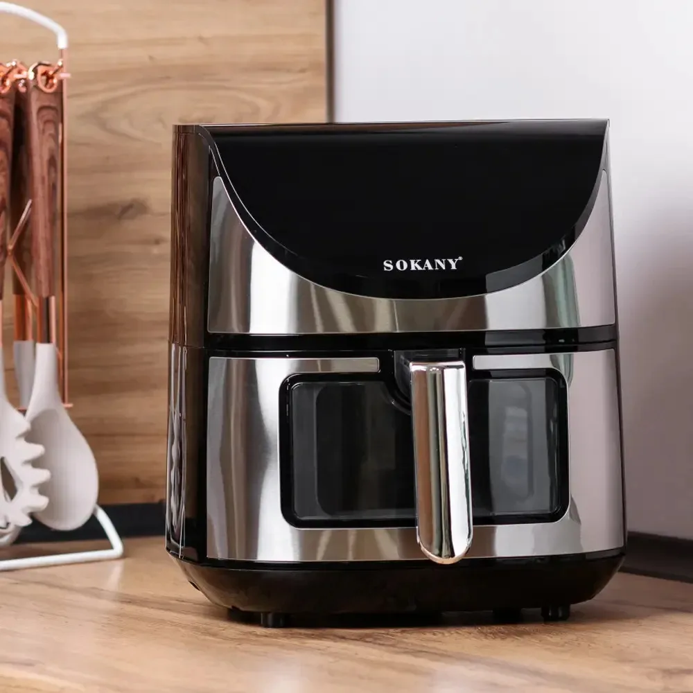 Аерогриль-фритюрниця Sokany 7 л 1800 Вт чорна