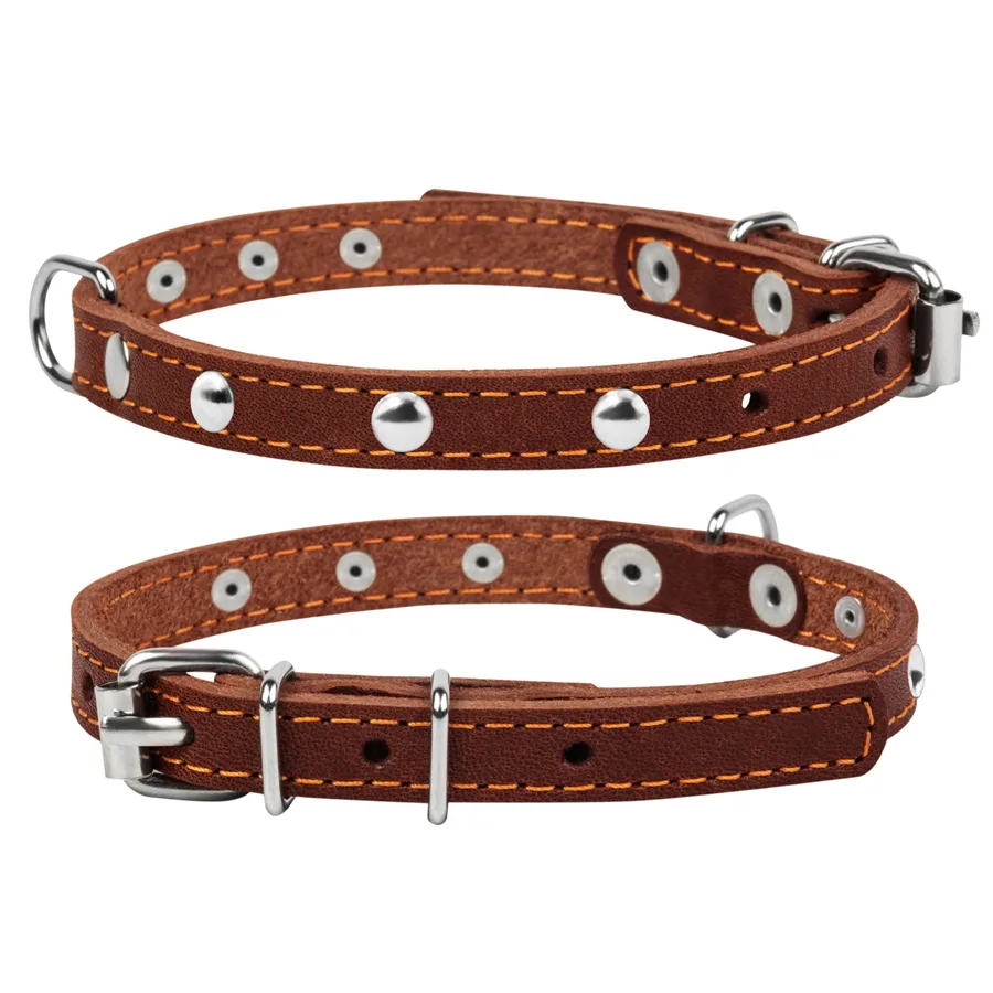 Нашийник CoLLaR одинарний 12 мм шкіра коричневий 24-32 см