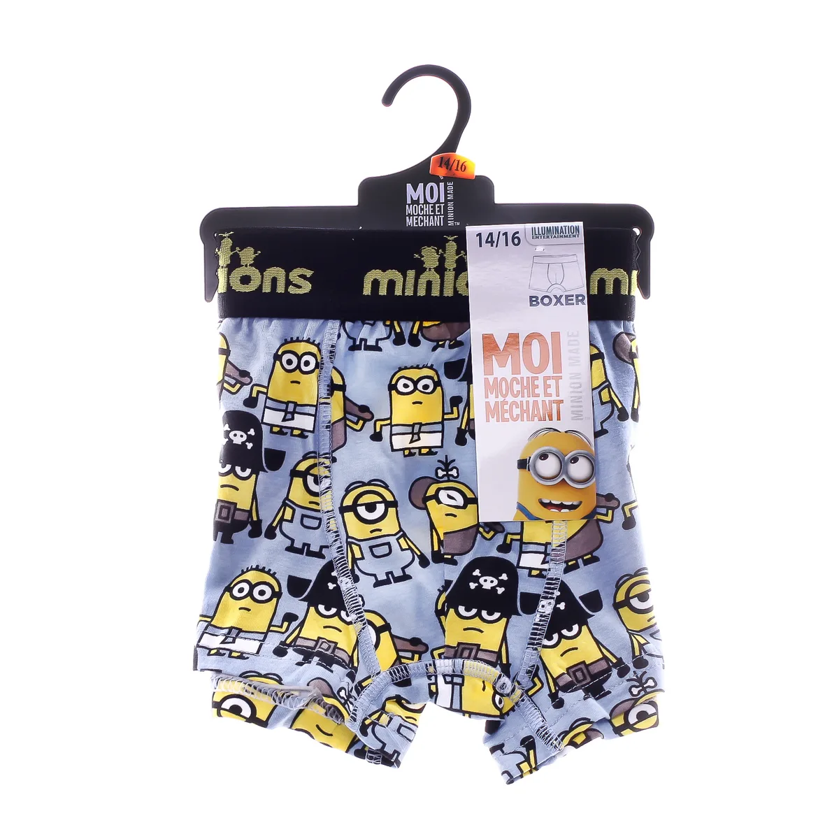 Труси-боксери MINIONS 96% поліестер 6-8 блакитний