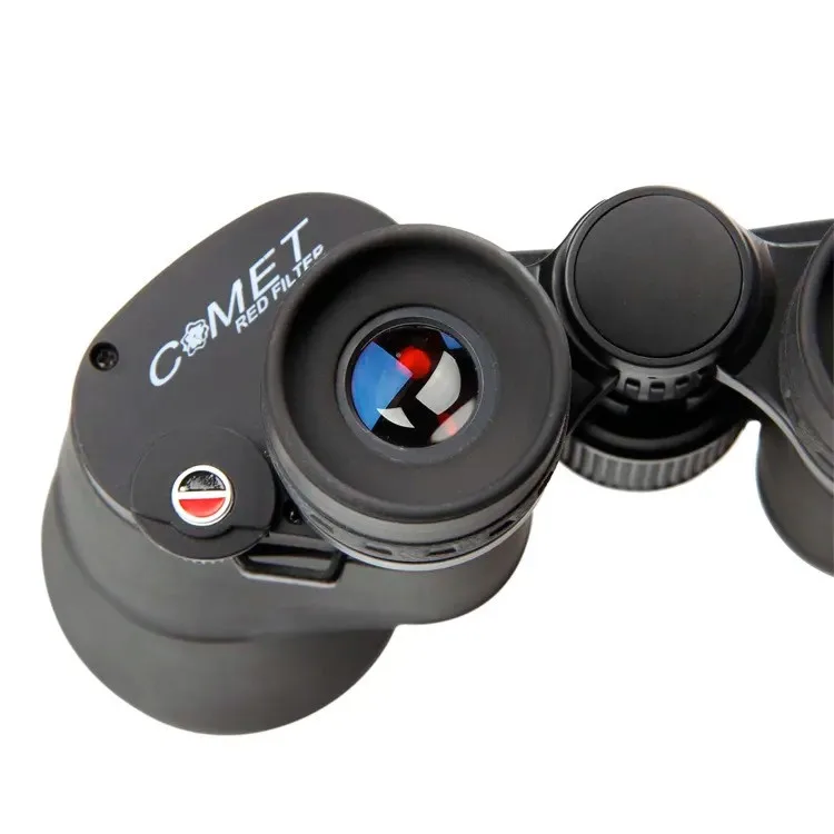 Бінокль Comet 10x50 з червоним фільтром чорний в чохлі
