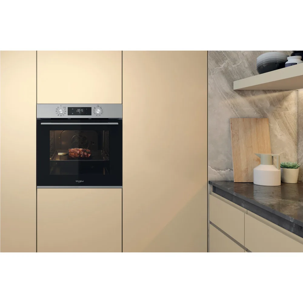 Духова шафа Whirlpool електрична 71л нержавіюча сталь A+ конвекція телескопічні напрямні