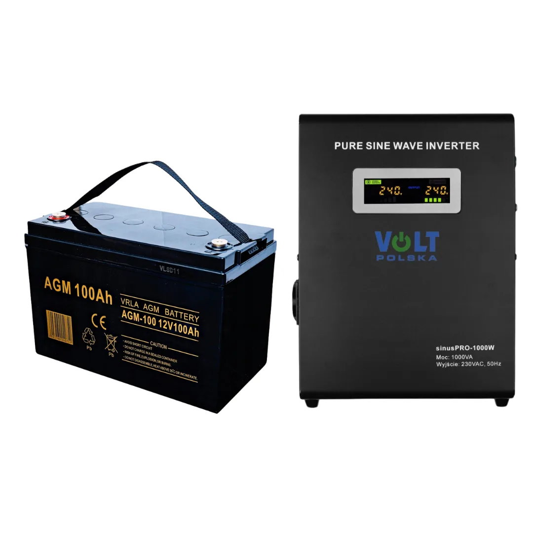 Комплект Volt Polska 1000W 12V 100Ah AGM Батарея Гібридний ІБП