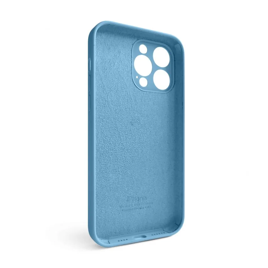 Силіконовий чохол для Apple iPhone 14 Pro Max  блакитний закрита камера