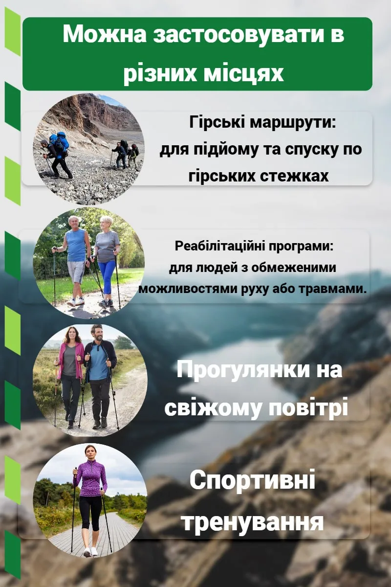 Палиці для скандинавської ходьби Active Point алюміній 80-135 см чорні з чобітками та чохлом