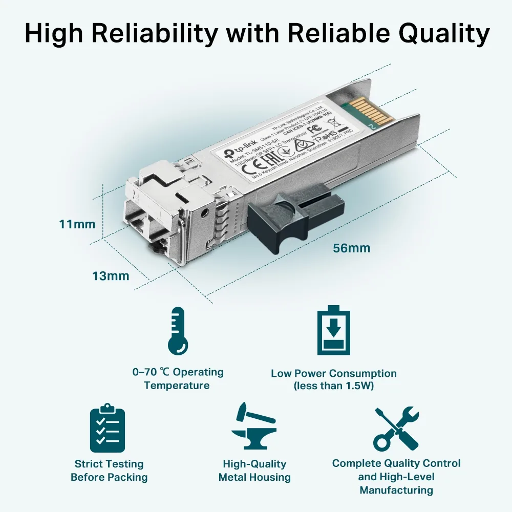Трансивер SFP+ TP-LINK SM5110-SR 10GBase-SR, MM, 300м, LC
