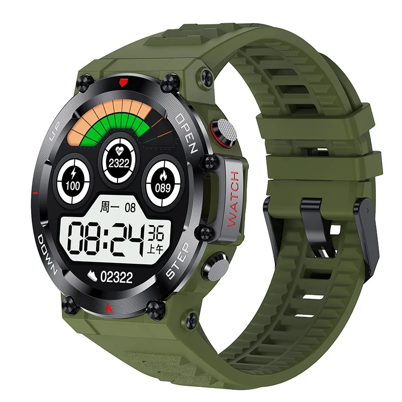 Розумні годинники Modfit полімер сталь 35 мм Армійський зелені