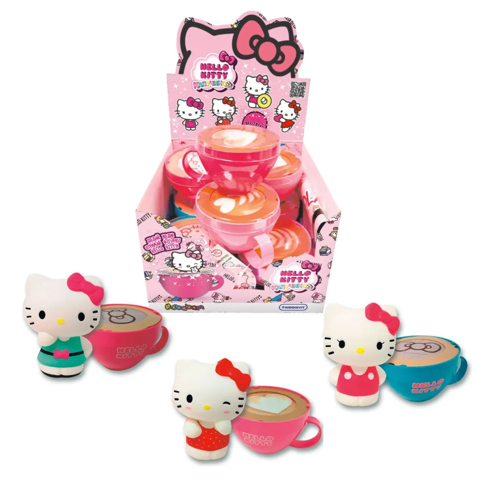 Колекційна фігурка-сюрприз HELLO KITTY КАПУЧИНО пластик 8 см рожева #sbabam