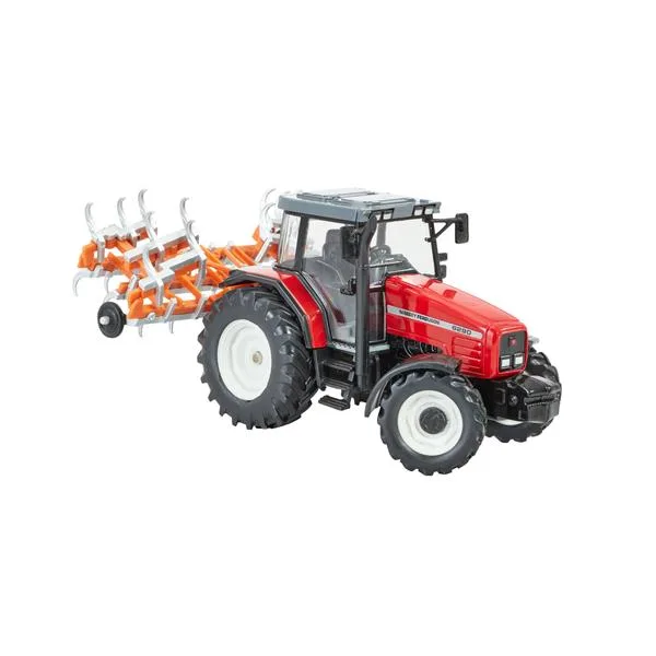 Трактор Britains Massey Ferguson 6290 культиватор 1:32 червоний метал пластик