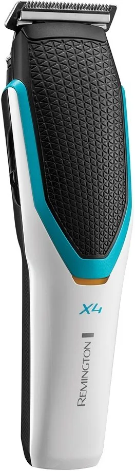 Машинка для стрижки волосся Remington Power X Series X4, мережевий та акумуляторний режим, 3 насадки, сталева лезо, біло-чорного к