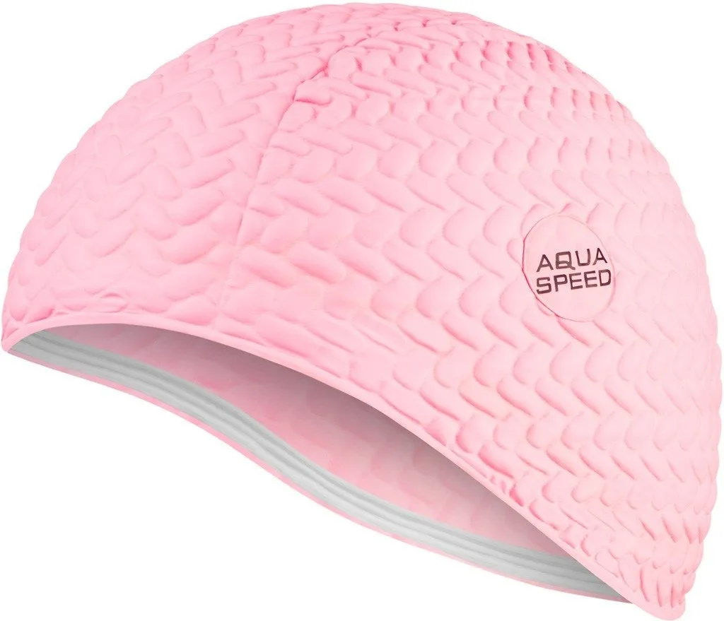 Шапка для плавання AQUA SPEED латекс OSFM пастельно-рожевий