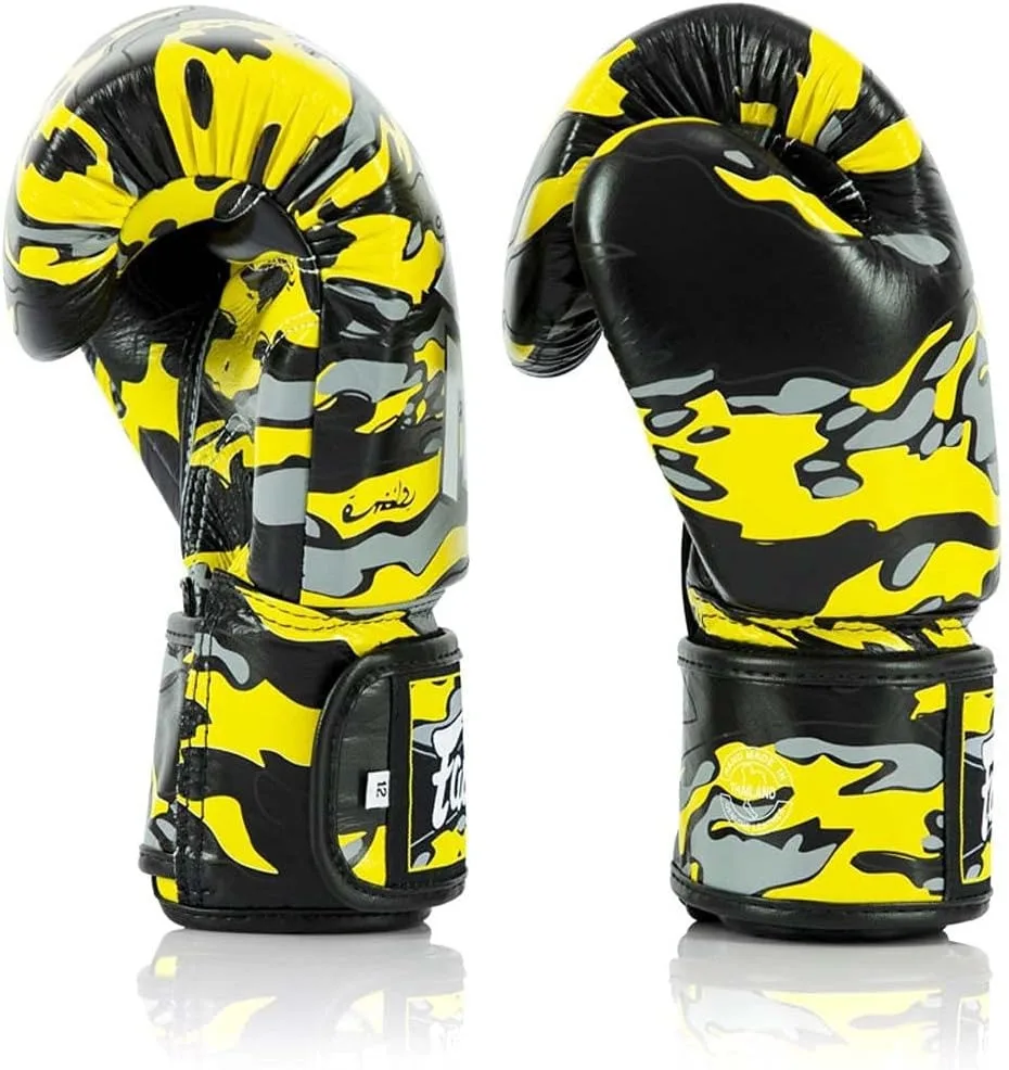 Боксерські рукавиці Fairtex натуральна шкіра 10 унцій чорні