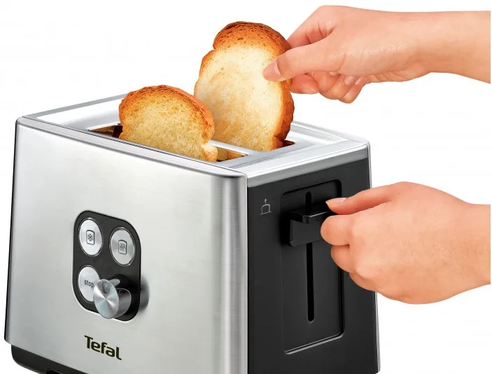 Тостер Tefal Нержавіюча сталь 19х26,5х17,5 см Чорний