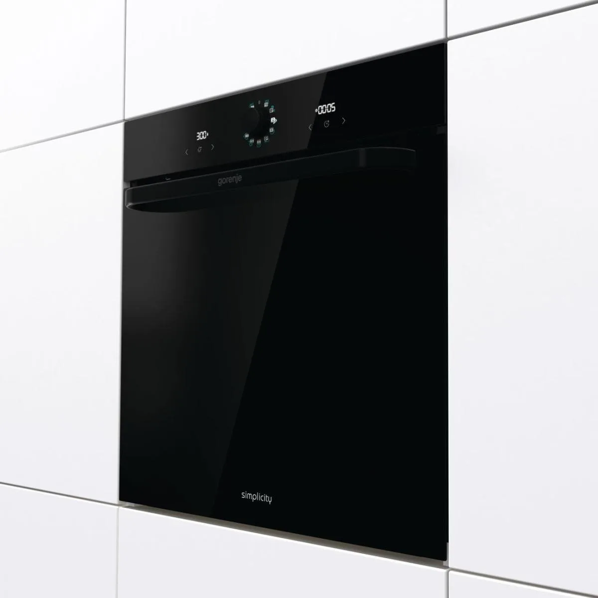 Духовой шкаф Gorenje электрический 77л черный A с парами и дисплеем макс.темп.-300°C