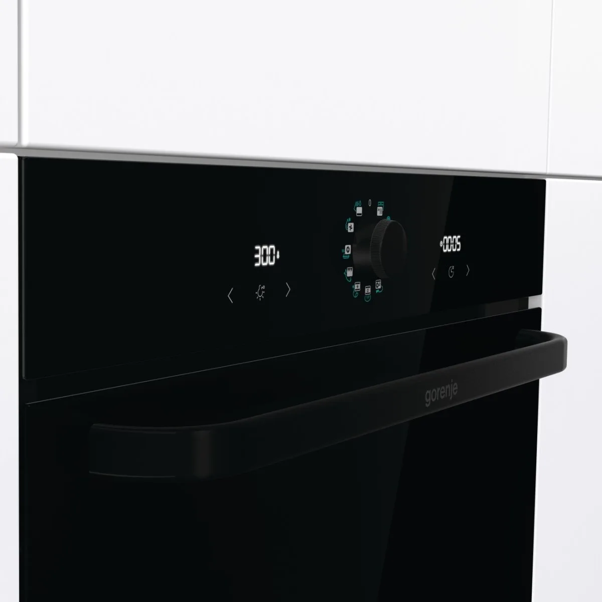 Духовой шкаф Gorenje электрический 77л черный A с парами и дисплеем макс.темп.-300°C