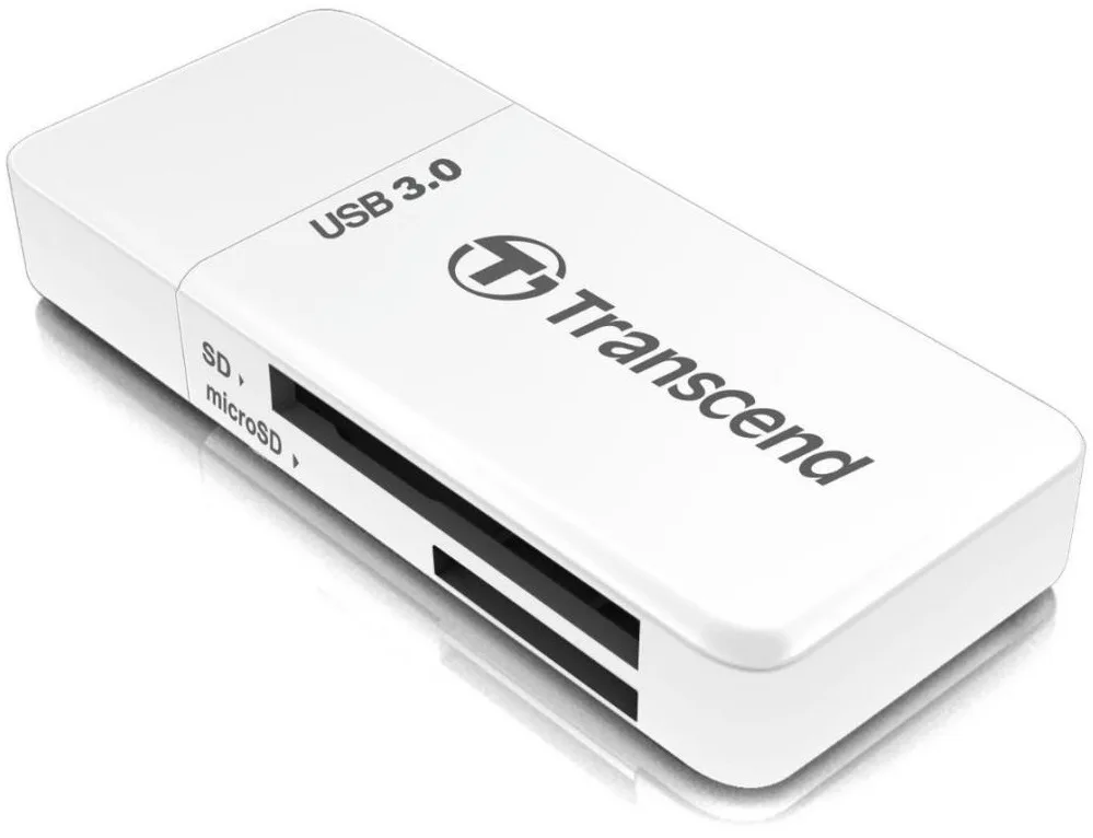Кардрідер Transcend USB 3.1 Type-A > microSD/SD Білий