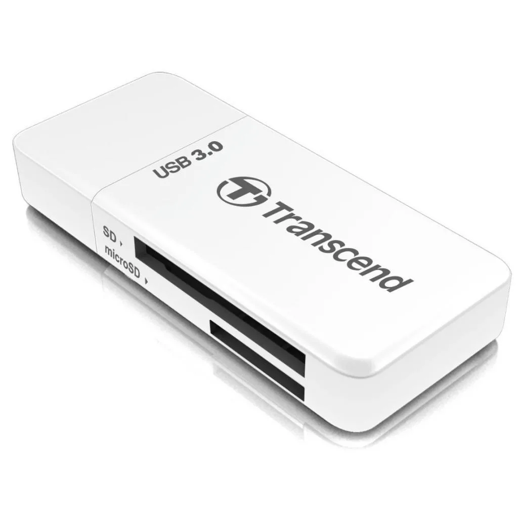 Кардрідер Transcend USB 3.1 Type-A > microSD/SD Білий