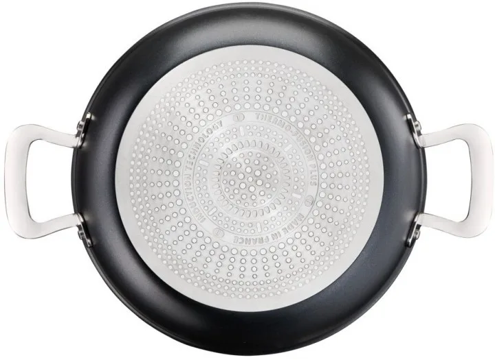 Сковорода з кришкою Tefal Unlimited, 26 см, 2.5 л, алюмінієва, скляна, чорного кольору.