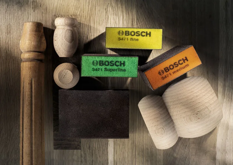 Губки шліфувальні Bosch Professional 3 шт для обробки дерева фарбованих поверхонь шліфувальні матеріали