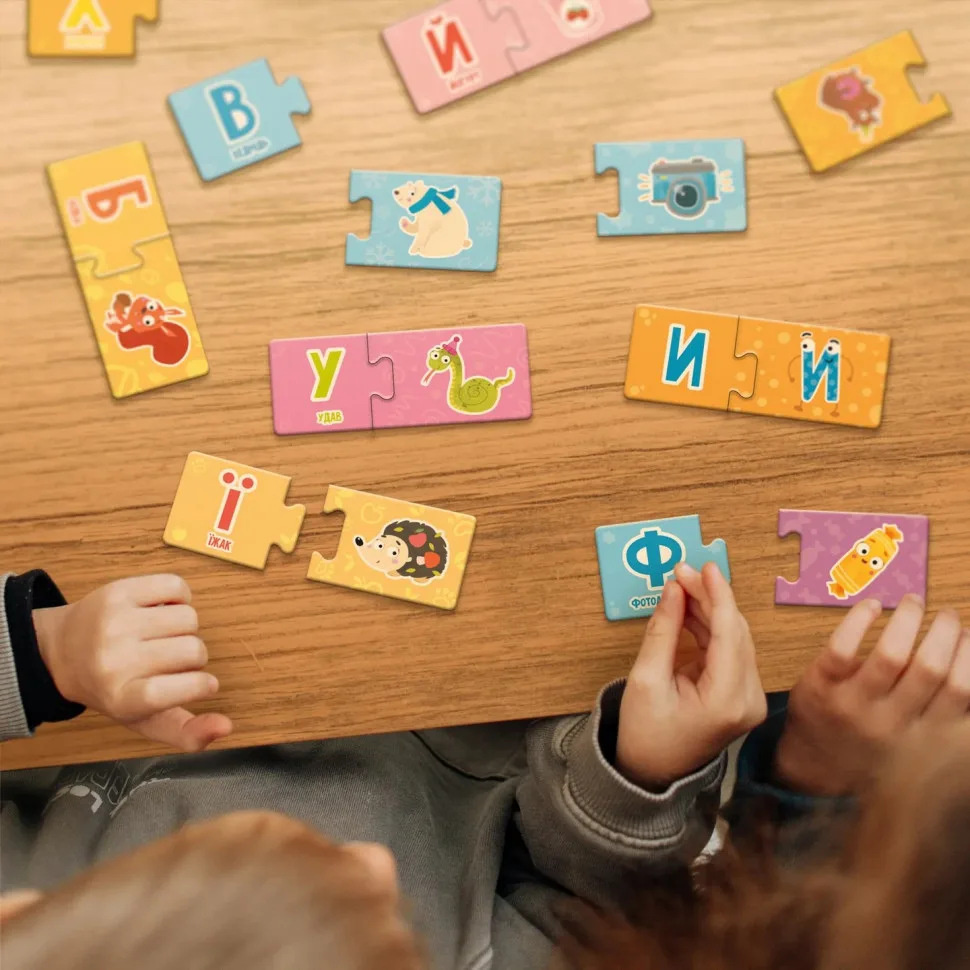 Навчальна гра DoDo Toys пазли 33 елементи картонні кольорові